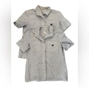 Vintage United Airlines woman’s Brookhurst uniform shirts size 16T white striped